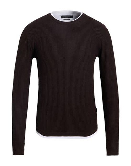 Man Sweater Chocolate brown Size S Viscose, Nylon