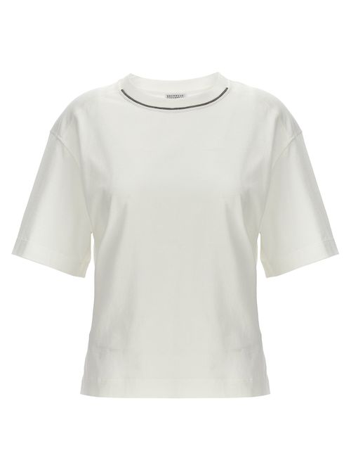 -Monile T Shirt Bianco-Donna