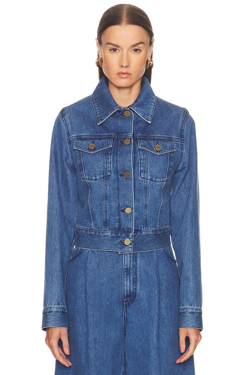 Gabriela Hearst Bronte Jacket in Uruguayan Blue - Blue. XS also in