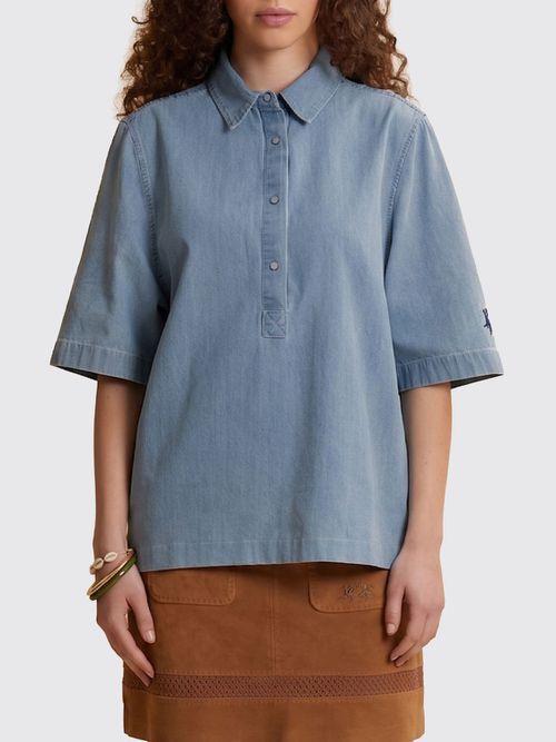 Polo Shirt Woman color Indigo