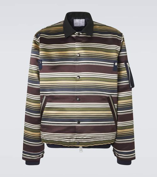 Striped blouson jacket