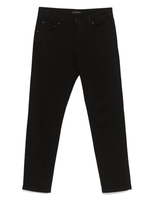 Manuel Ritz logo-patch jeans - Black