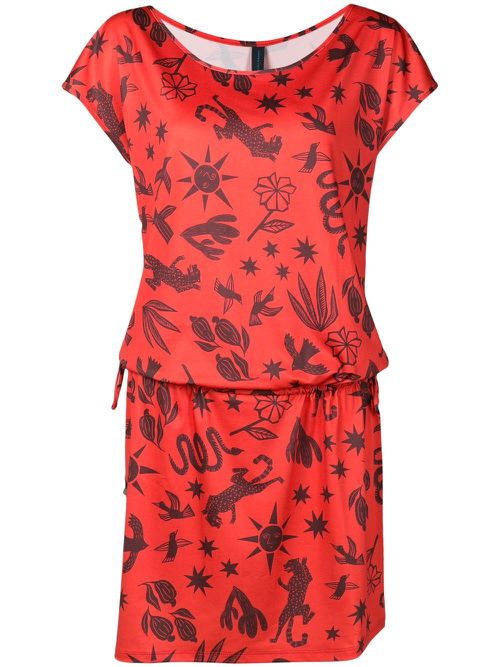 Shiva Estampado T-shirt dress - Brown