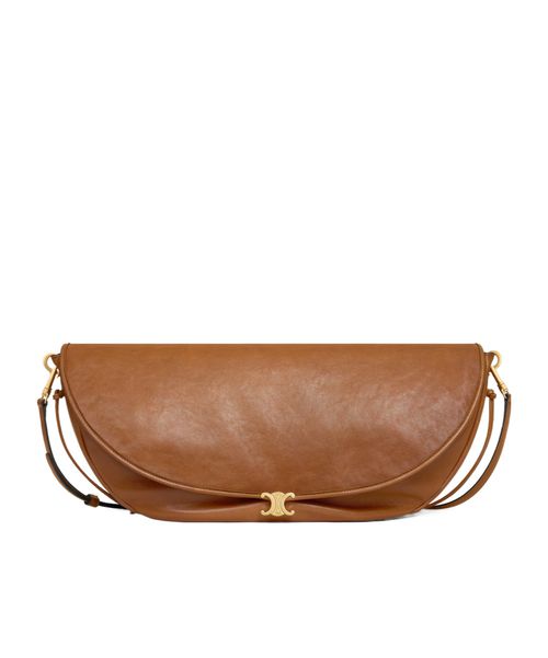 HALFMOON SOFT TRIOMPHE BAG IN SUPPLE SHINY LAMBSKIN