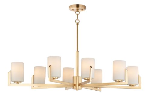 Maxim Dart 8-Light Transitional Chandelier in Satin Bra