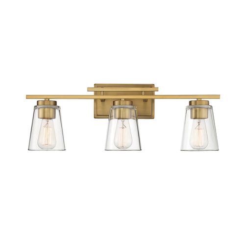 Savoy House Calhoun 3-Light Bathroom Vanity Light in Warm Bras