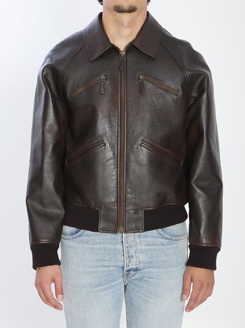 Bomber Jacket in Calfskin