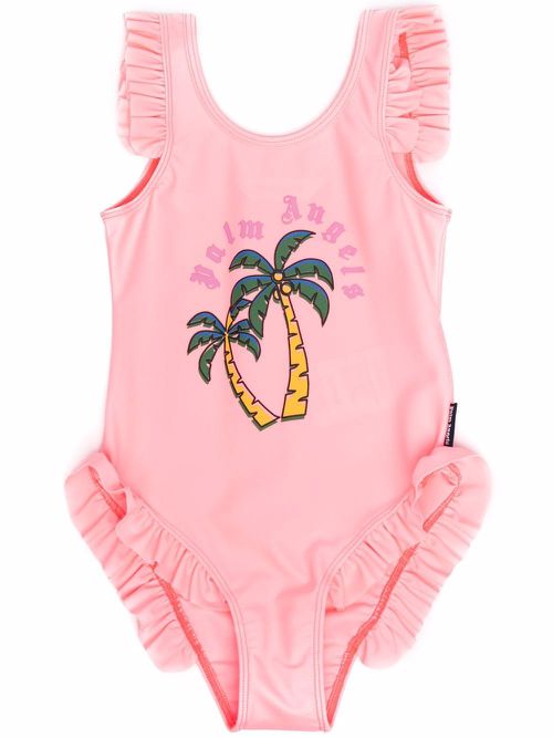 Palm-tree logo swimsuit - Pink