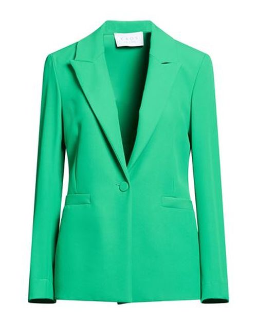 Woman Blazer Emerald green Size 10 Polyester, Elastane