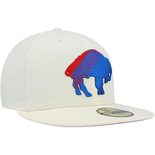 Men's Cream Buffalo Bills Chrome Color Dim 59FIFTY Fitted Hat