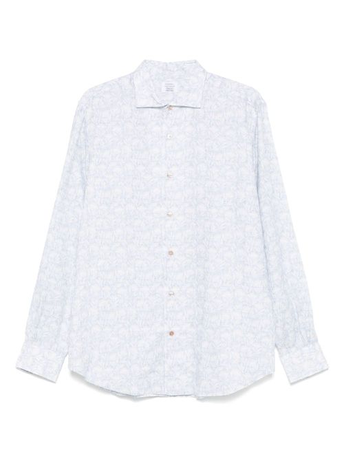 Mazzarelli floral-print shirt - Blue