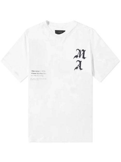 Amiri Wes Lang Checkered T-hirt in White - White