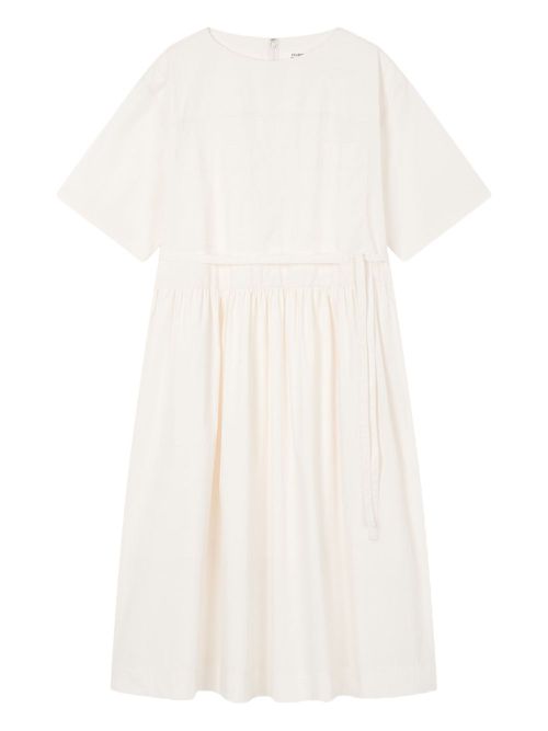 Patch-pocket belted dress - Neutrals