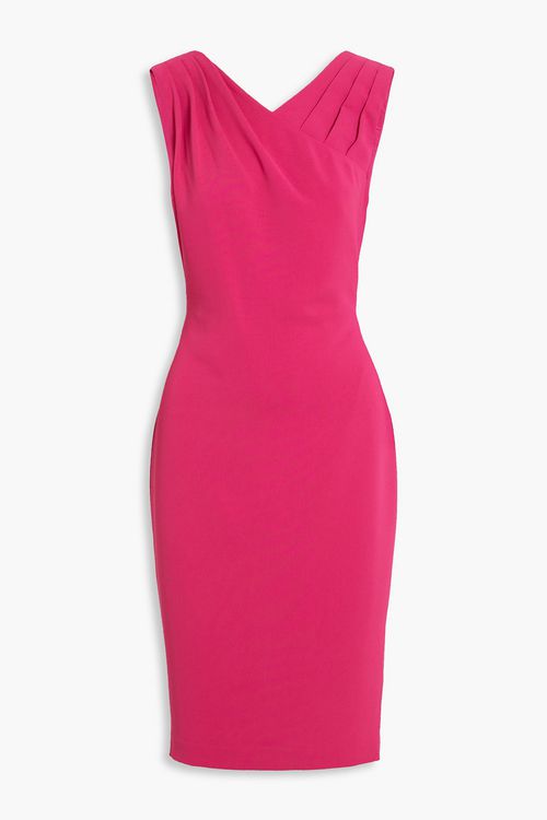 Badgley Mischka - Plissiertes Kleid aus Crêpe - Pink - US 2