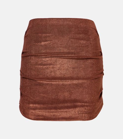 Thea ruched terry miniskirt
