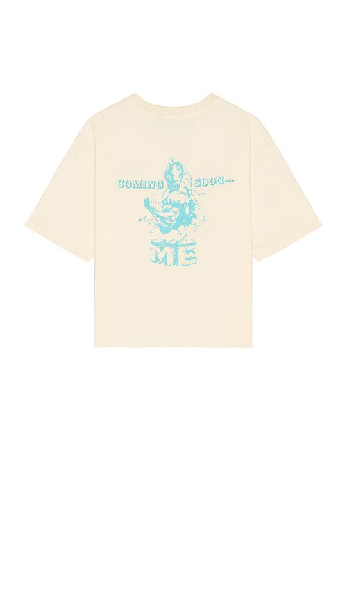 Y,IWO Coming Soon Me Crop Tee in Cream. - L also in