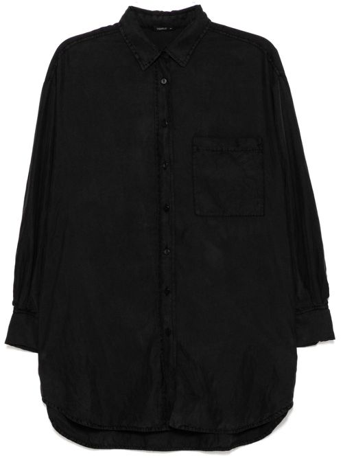 Spread collar shirt - Black