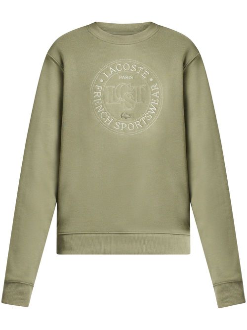 Embroidered fleece sweatshirt - Green