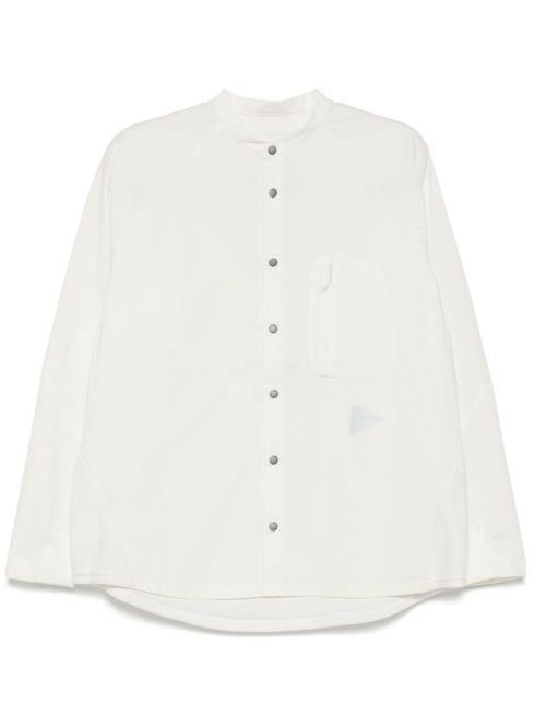 Band-collar shirt - White