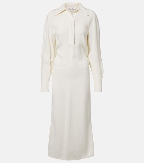 Asymmetric cady midi dress