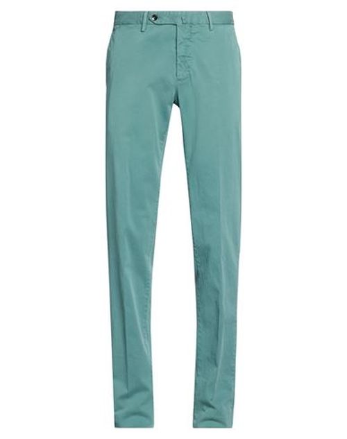 Man Pants Emerald green Size 30 Cotton, Elastane