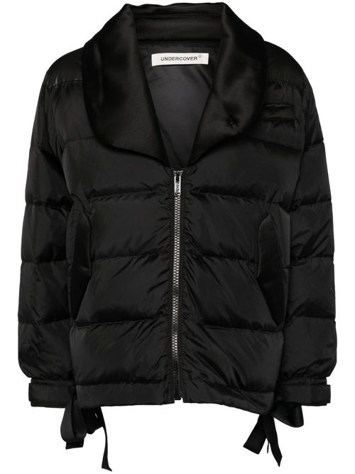 Panelled puffer jacket - Black