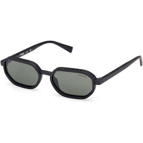 Guess Unisex Guess GU00233 02N Gafas de sol Inyectado Negro Verde Geométrico Norma