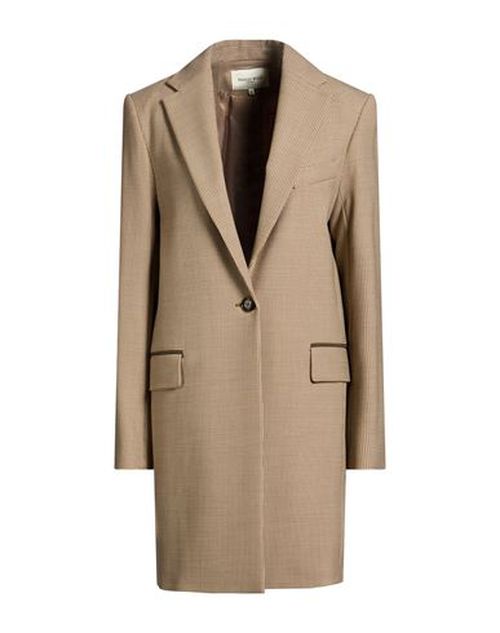 Woman Coat Beige Size 12 Polyester, Virgin Wool, Elastane