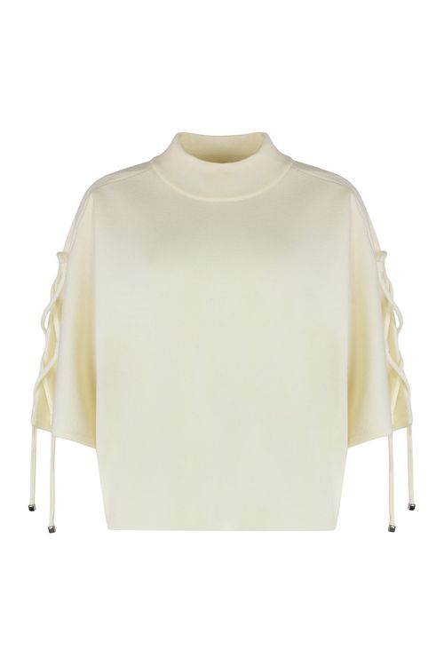 Sweater with High Collar in Virgin Wool