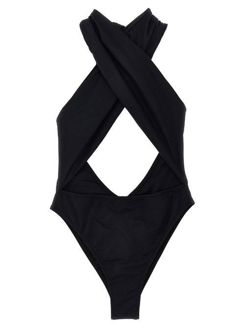 -Italian Stallion Beachwear Nero-Donna