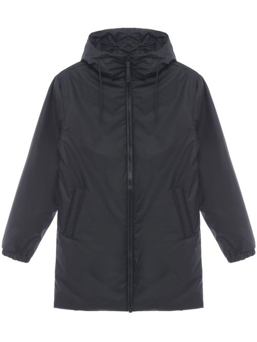 Lohja long hooded jacket - Black