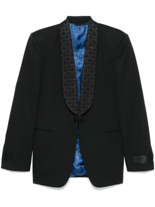 Monogram 72 jacquard-collar blazer - Black