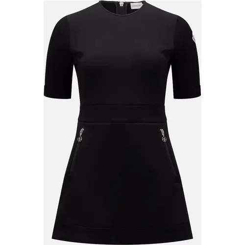 Moncler Women's Womens Short Cotton Dress Black - Size: 14