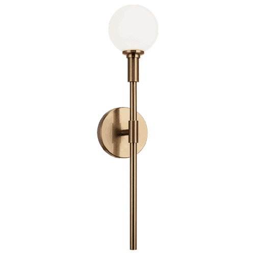 Matteo Candlestix 1-Light Wall Sconce In Aged Gold Bra