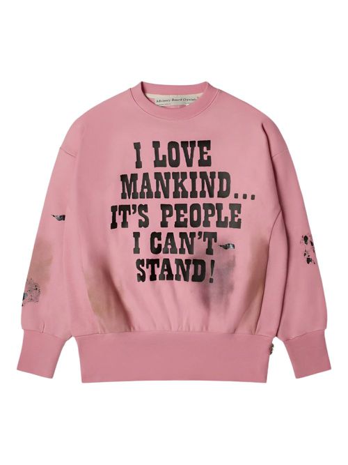 I Love Mankind But... sweatshirt - Pink