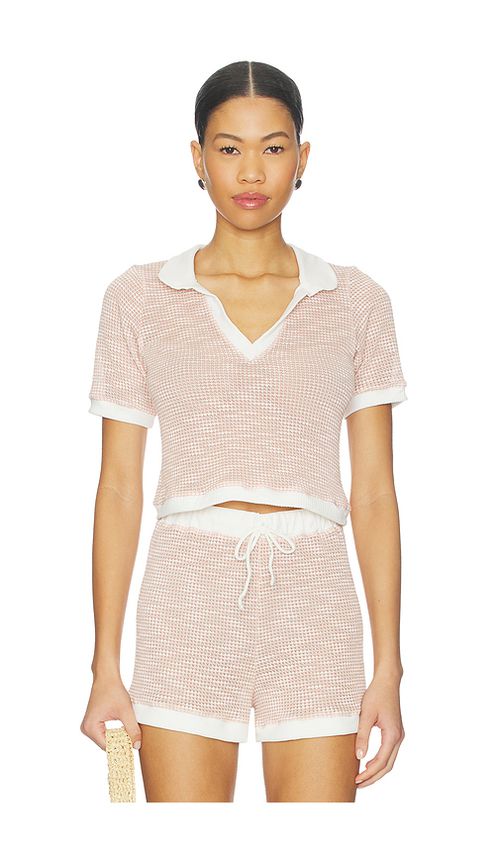 PEIXOTO Mila Cropped Top in Navy. S. Also in XS, M