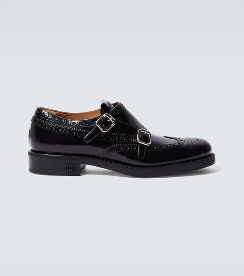 X Church's leather monk strap shoes