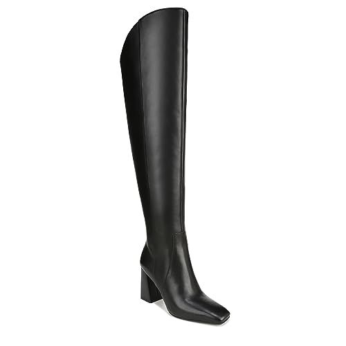 Naturalizer Womens Lyric Over The Knee Boot Black Leather Wide Calf
