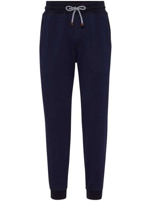 Tapered cotton track pants - Blue