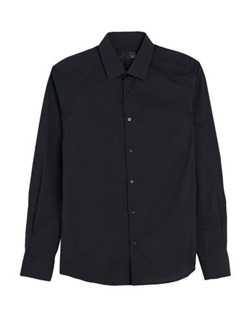 Man Shirt Black Size 14 ½ Cotton, Polyamide, Elastane