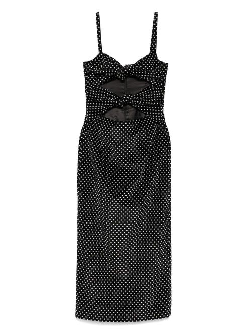 Mia polka-dot midi dress - Black