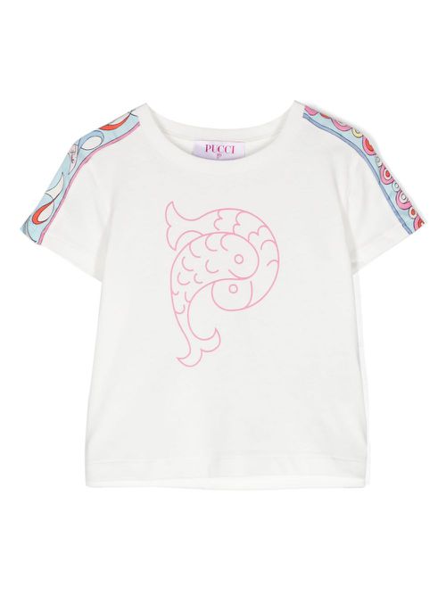 Logo-appliqué cotton T-shirt - White