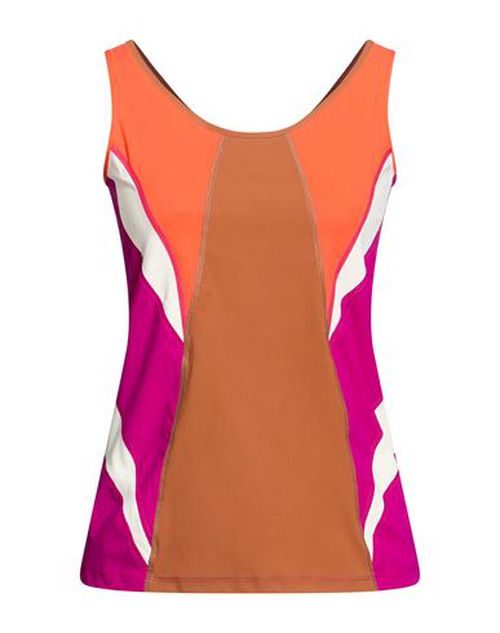 Woman Tank top Tan Size 6 Nylon, Elastane