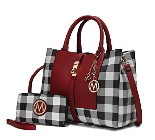 Mia K Collection Crossbody Satchel-Tote Bag for Women