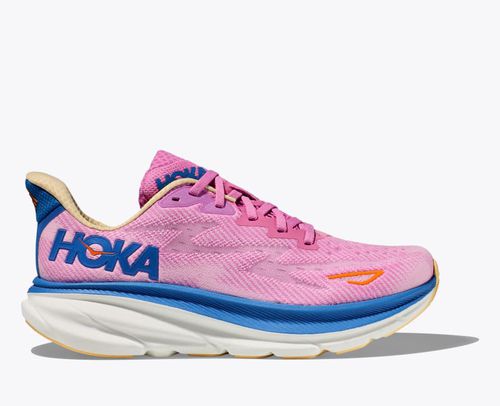 HOKA Women's Clifton 9 Shoes in Cyclamen/Sweet Lilac