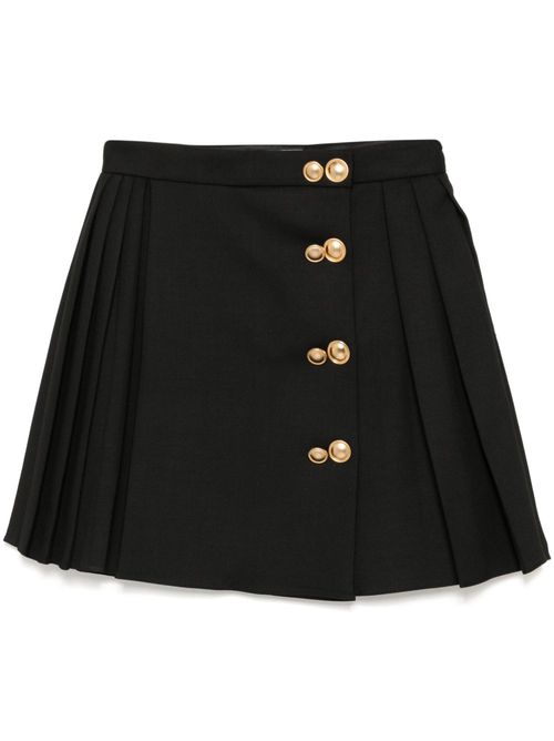 Wrapped pleated skirt - Black