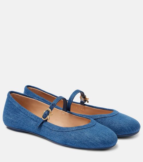 Carla denim Mary Jane flats