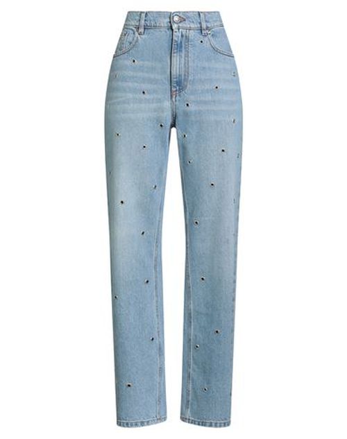 Woman Jeans Blue Size 24 Cotton, Polyester