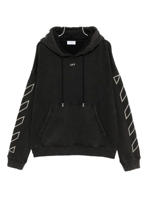 Arrow-print hoodie - Grey