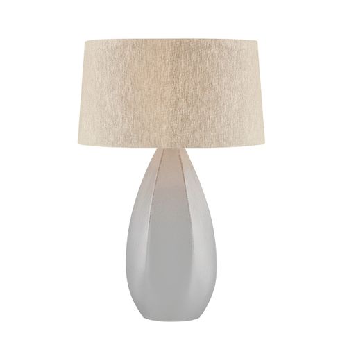 Aged Brass Ceramic Dove White Table Lamp from the Colwyn Collection